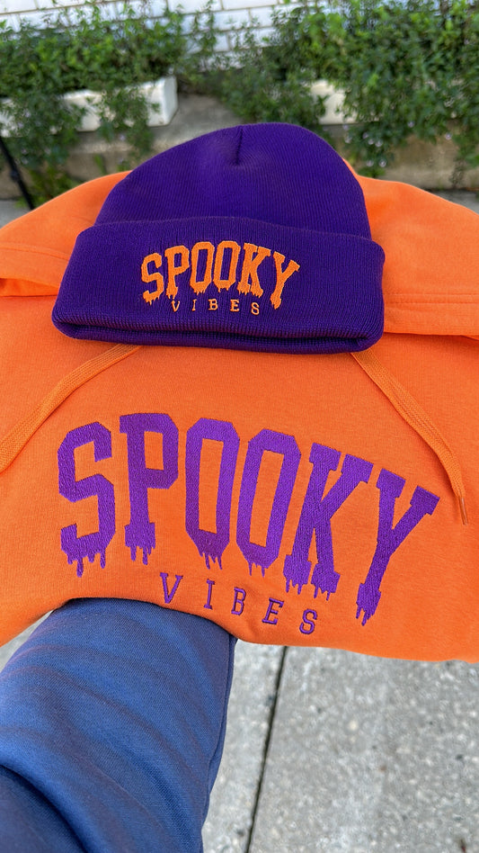 Spooky vibes Embroidery Hoodie