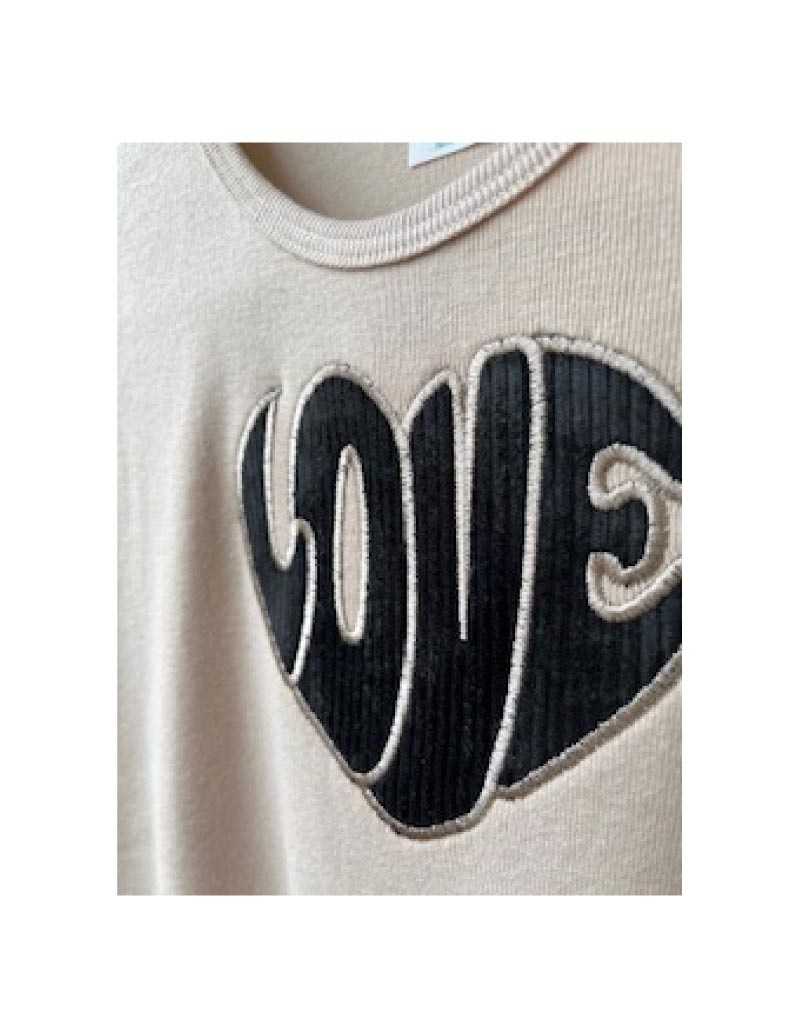 Corduroy Love Applique Tee